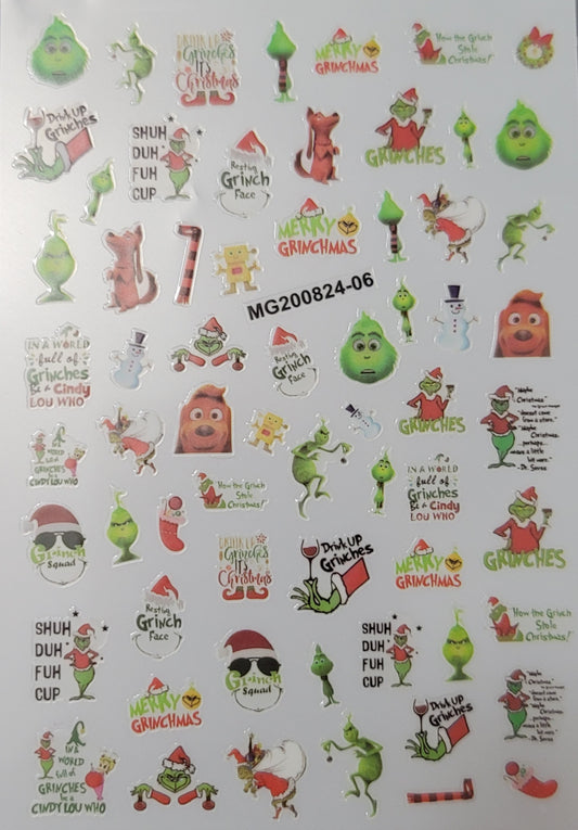 JR Stickers Christmas Grinch